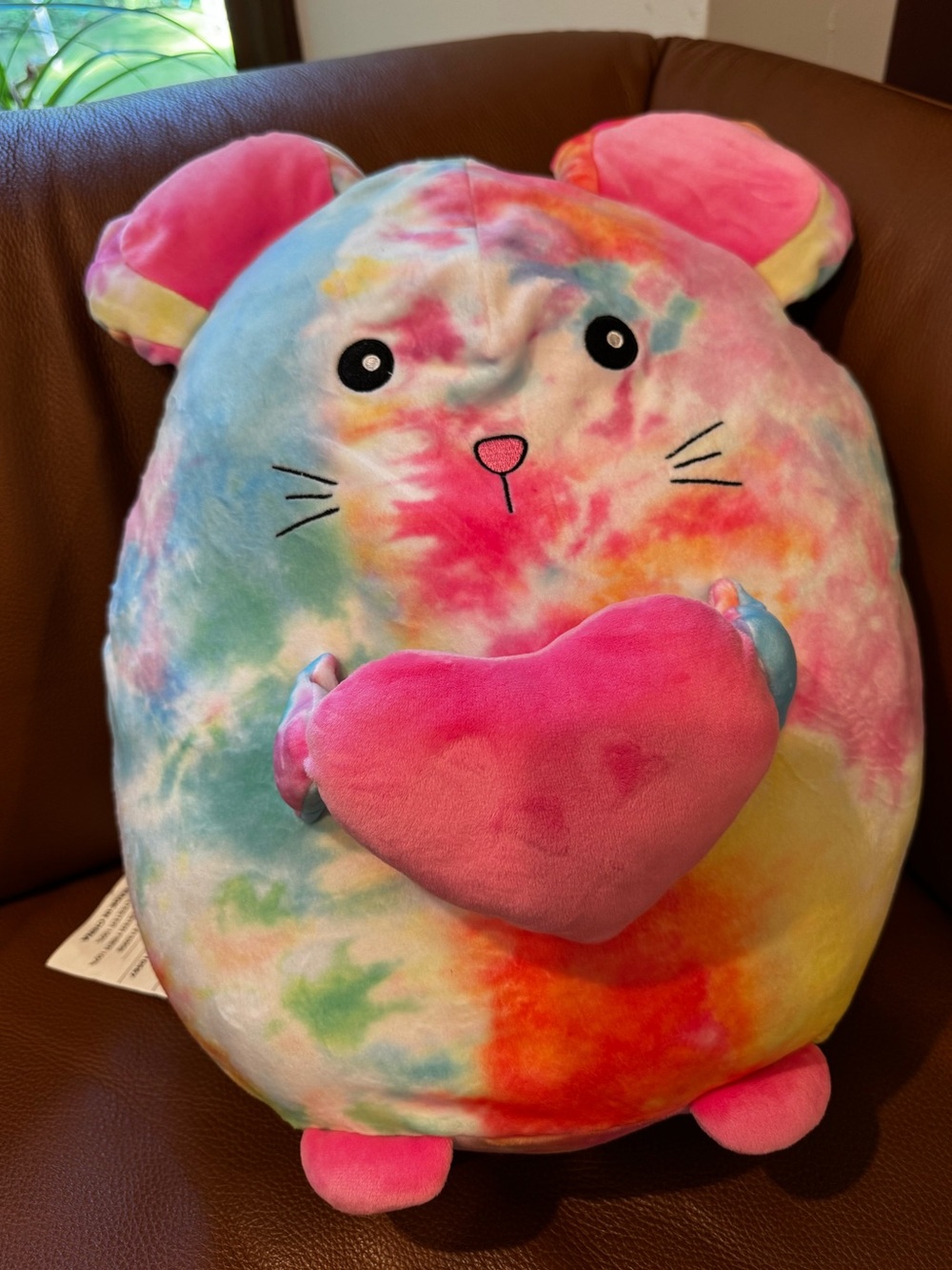 Tie-Dye Squishmallow Heart Hugger Pet Mouse Toy